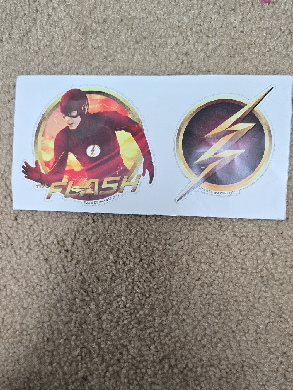 The Flash Lightning Bolt Sticker Set - Red & Gold